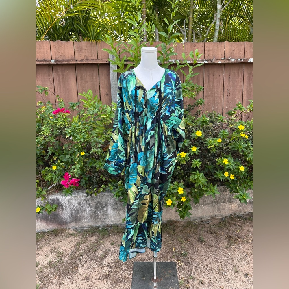 TOV Noir Floral Maxi Dress Size EU 40